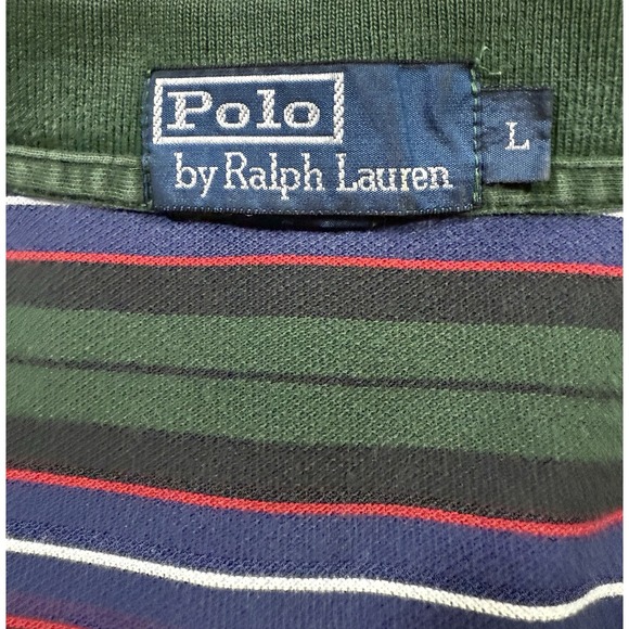 Polo Ralph Lauren Shirt Men Large Striped Short Sleeve Golf Green Outdoors - Picture 3 of 9
